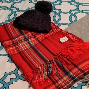 Winter scarf with hat